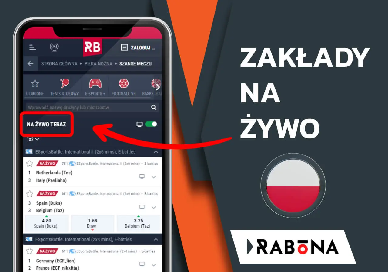 Zakłady na różnorodne wydarzenia sportowe w czasie rzeczywistym